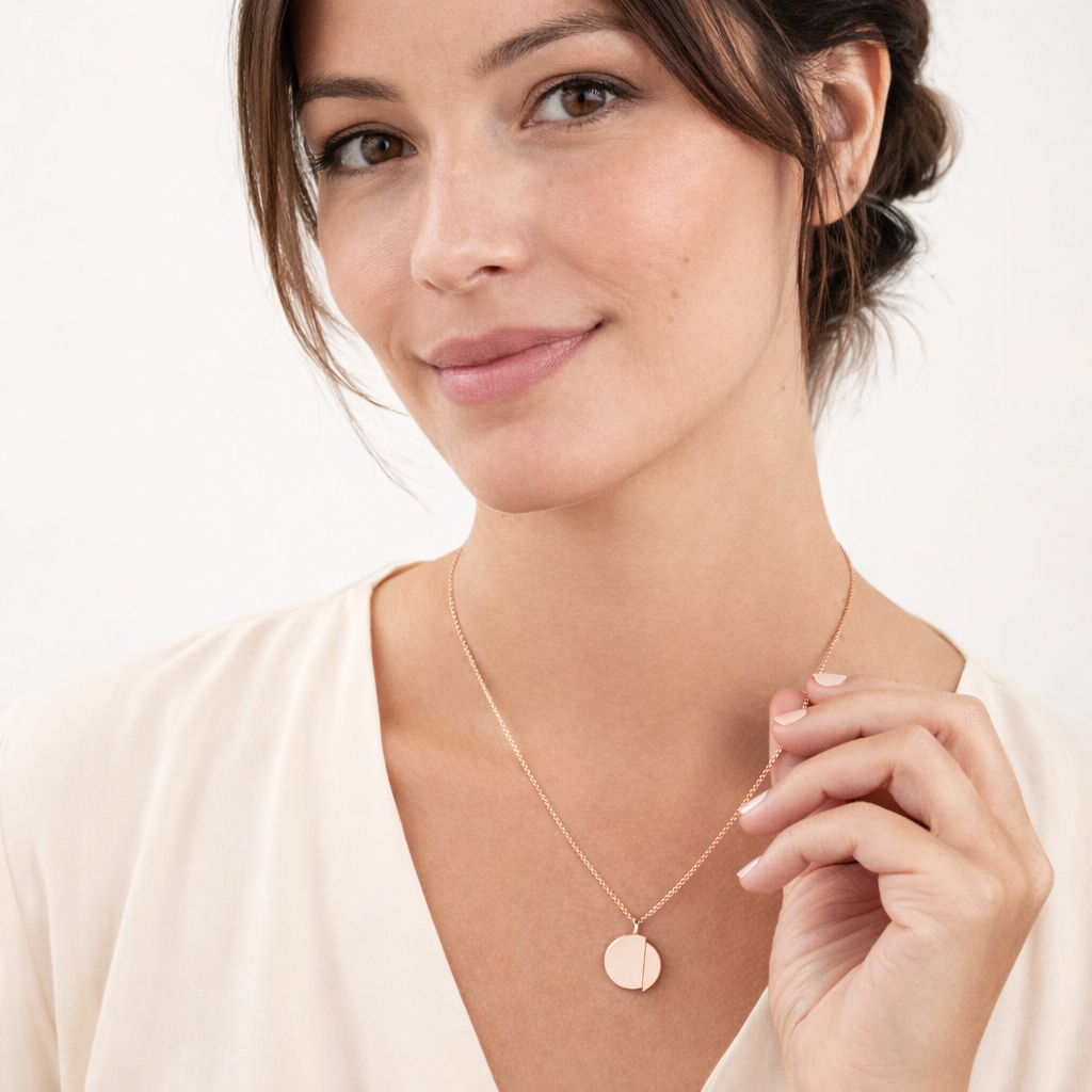 Pendentif coeur en or rose 9K avec diamant Argyle SI1, 0.522ct Pendentif coeur en or rose 9K avec diamant Argyle SI1, 0.522ct