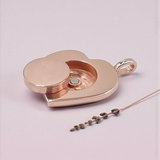 Cœur - Pendentif à compartiment - Vermeil or rose